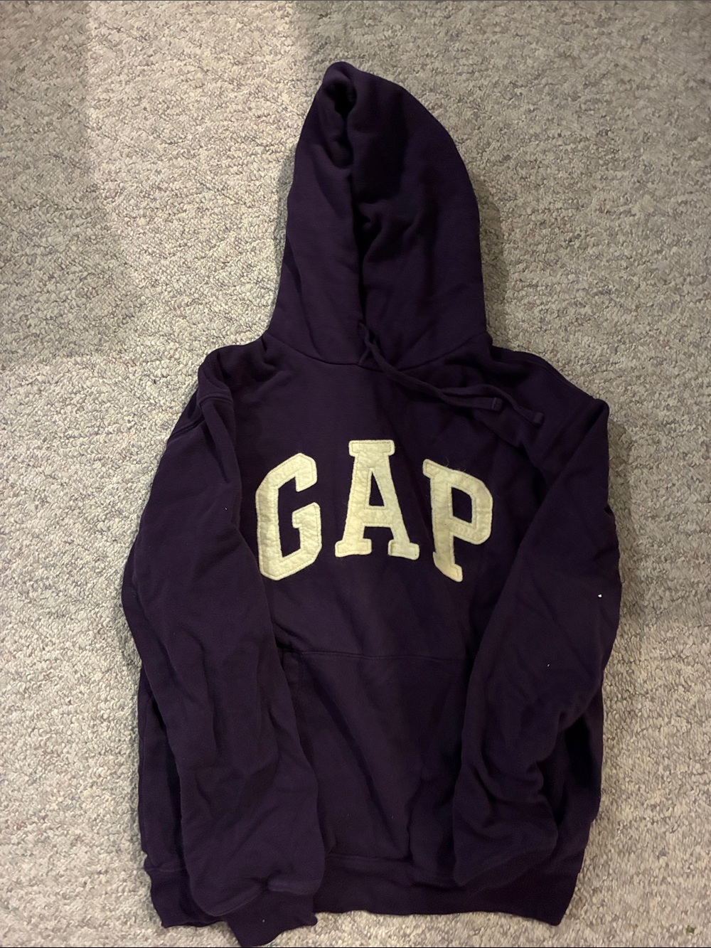GAP Deep Purple Hoodie with Cream Logo